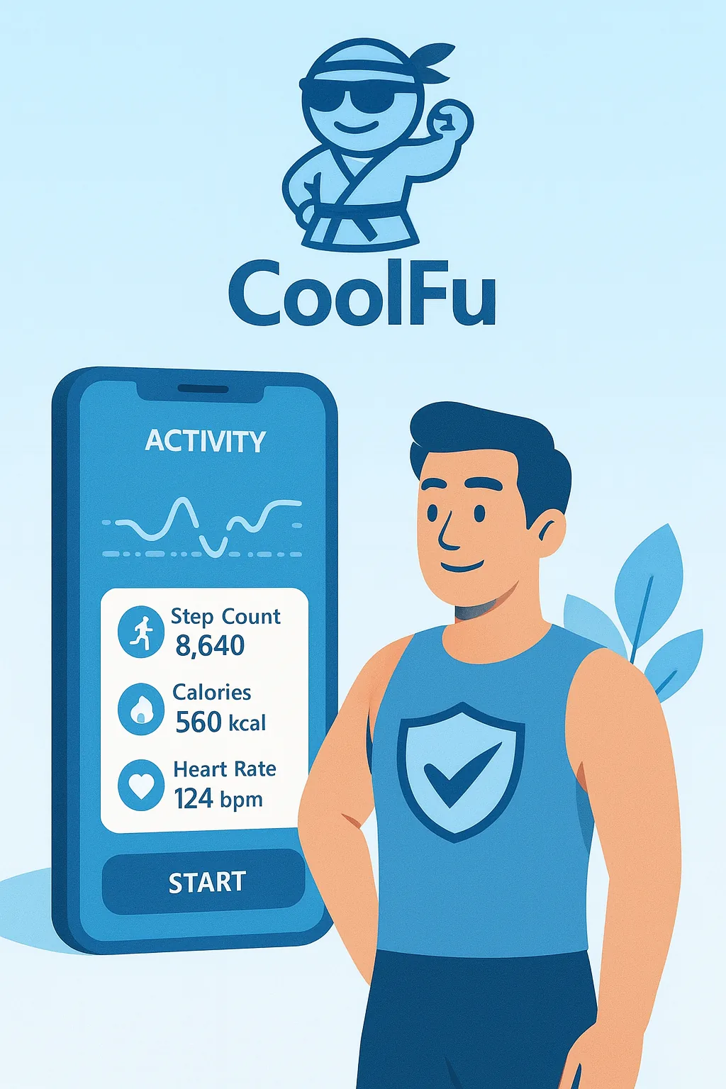 CoolFu fitness and lifestyle brand illustration